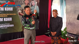 Danrem Brigjen TNI Tohir Saat Membuka Festival Keris Di Desa Aeng Tong-Tong, Sabtu (04/07/2026)