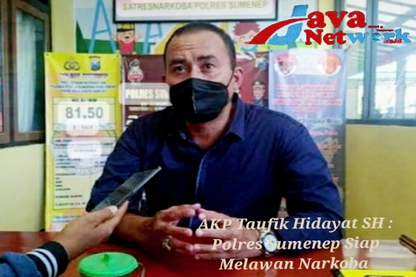 Kasat Reskoba Polres Sumenep, AKP Taufik Hidayat SH Saat Diwawancarai Awak Media
