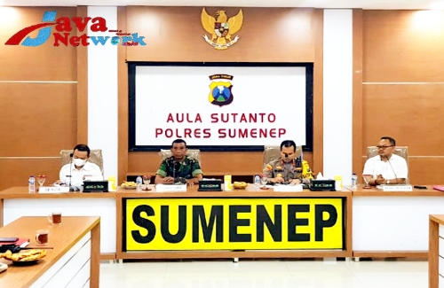 Rapat Koordinasi Pelaksanaan Konser Ustadz Hanan Attaki Di Aula Sutanto Polres Sumenep Yang Dipimpin Kapolres Sumenep AKBP Edo Satya Kentriko