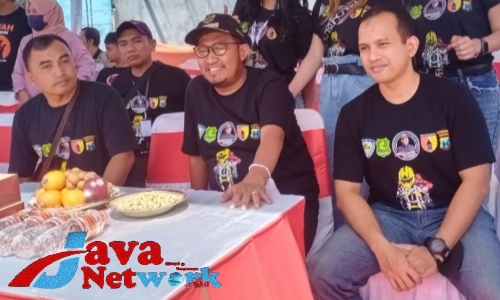 Dari Sebelah Kiri Kapolres Sumenep AKBP Edo Satya Kentriko SH SIK MH, Bupati Sumenep Ra Achmad Fauzi SH MH, Dandim 0827/Sumenep Letkol Czi Donny Pramudya Mahardi SE 