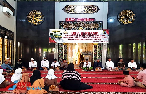 Bertempat di Masjid Walisongo Polres Sumenep Gelar Doa Bersama dan Santunan Anak Yatim