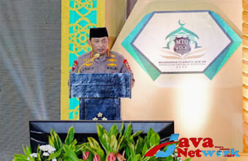 Kapolri Jenderal Polisi Drs Listyo Sigit Prabowo MSi Saat Memberikan Sambutan Pe-Anugerahan MTQ