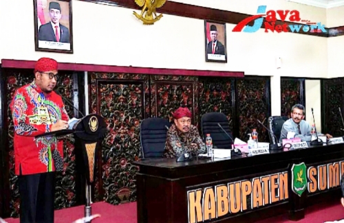 Bupati Sumenep Ra Achmad Fauzi SH MH Saat memberikan Sambutannya Pada Acara Peluncuran Bupati Award Tahun 2022