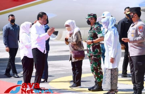 Presiden Jokowi Tiba Di Pelabuhan Udara Juanda Awali Kunjungan Kerja di Jawa Timur