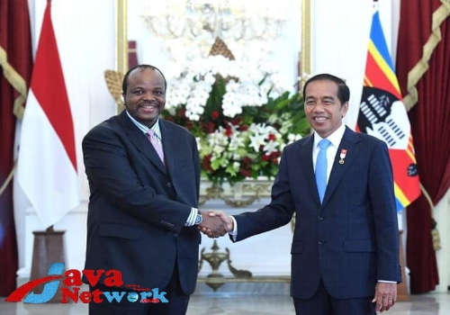 Presiden Jokowi Saat Menerima Kunjungan Kerja Raja Eswatini
