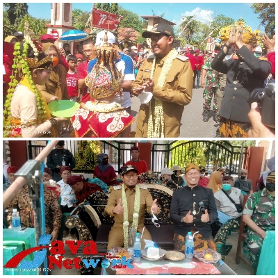 Bupati Sumenep Ra Achmad Fauzi SH MH Saat Melepas Kegiatan Pawai Budaya dan Karnaval se-Kecamatan Kalianget