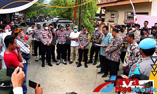 Kapolres Sumenep saat Memantau Jalan Aksi Unras