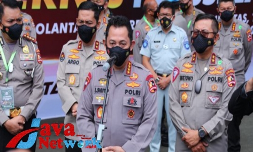 Kapolri Jenderal Polisi Drs Listyo Sigit Prabowo MSi Saat HUT Lalu Lintas Bersama Kakorlantas Mabes Polri 