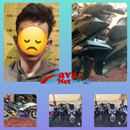 Pelaku Curanmor Beserta Barang Bukti yang Berhasil Diamankan Unit Resmob Satreskrim Polres Sumenep 