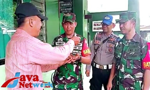 Di HUT TNI ke-77 Giat Frank Polsek Kangayan Ke Koramil Kangayan