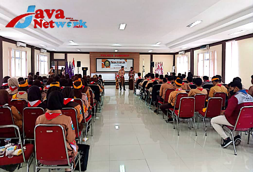 Suasana Penerimaan Tamu Ambalan Pramuka Di Aula Polres Sumenep