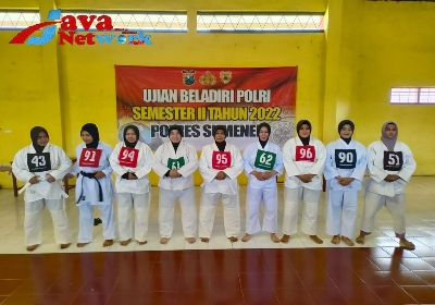771 Anggota Polres Sumenep Mengikuti Ujian Beladiri Semester II Tahun 2022