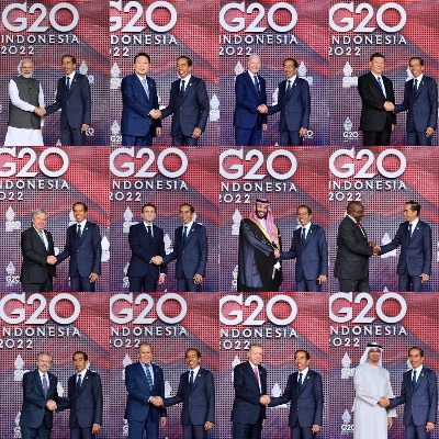 Presiden Jokowi Saat Menerima Pimpinan-pimpinan Negara KTT G20