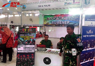 Stand Kodim 0827/Sumenep Di Sumenep Job Fair Tahun 2022.