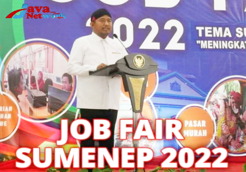 Bupati Sumenep Ra Achmad Fauzi, S.H.,M.H Saat Memberikan Sambutan Pada Pembukaan Job Fair Sumenep Tahun 2022