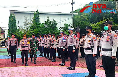 Kapolres Sumenep AKBP Edo Satya Kentriko SH SIK MH Saat Memimpin Gelar Pasukan Operasi Lilin Semeru 2022