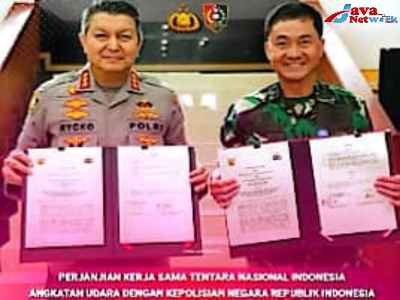 Kalemdiklat Polri Bersama Marsekal Muda Elianto Susetio