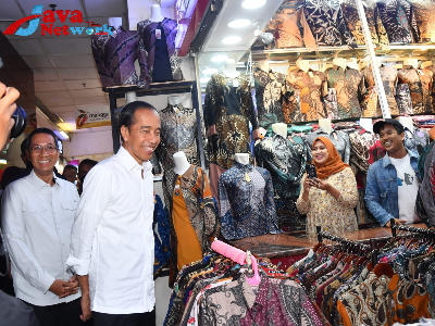 Presiden Jokowi Meninjau Pasar Tanah Abang Jakarta
