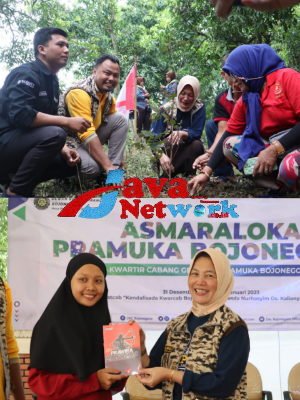 Memulai 2023, DKC Pramuka Bojonegoro Menanam Pohon 