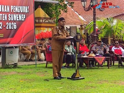 Bupati Sumenep Ra Achmad Fauzi SH MH Saat Melantik Pengurus Askab dan Percasi Kabupaten Sumenep