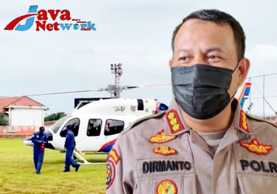 Kabidhumas Polda Jatim Kombes Dirmanto dan Helikopter Polda Jatim Landing Di Kabupaten Tulungagung