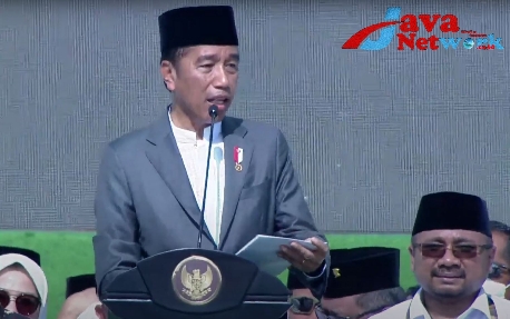 Presiden Jokowi Saat Memberikan Sambutan Pada Harlah 1 Abad NU