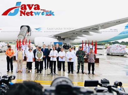 Presiden Jokowi Lepas Bantuan Kemanusiaan ke Turki dan Suriah