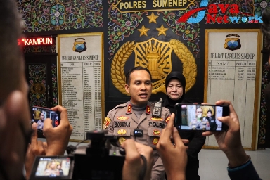 Kapolres Sumenep AKBP Edo Satya Kentriko SH SIK MH Saat Memberikan Keterangan Pers