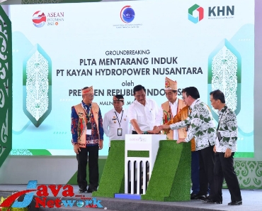 Presiden Jokowi Saat Meresmikan PLTA Mentarang di Malinau