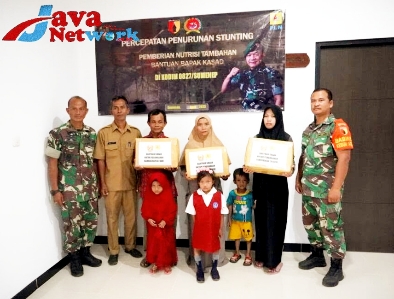 Kodim 0827/Sumenep Salurkan Bantuan KASAD Kepada Anak Penderita Stunting