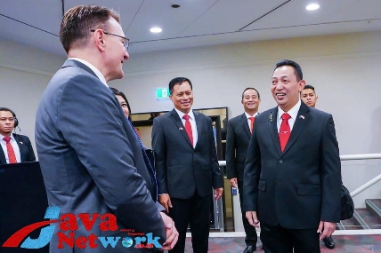 Kapolri Drs Listyo Sigit Prabowo MSi dan Komisioner AFP Mr Reece P. Kershaw APM Hadiri BOP di Sydney Australia