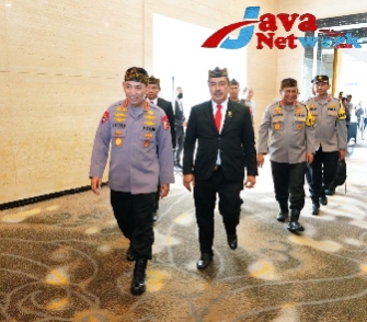 Kapolri Saat Akan Membuka Rakernis Bareskrim Polri 