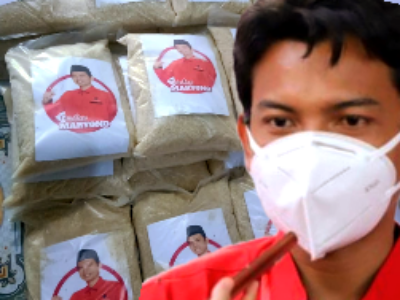 Maryono, Kader PDI-P Sumenep Komitmen Gotong Royong Untuk Partai, Bagikan Beras Kepada Wong Cilik