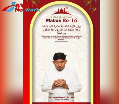 Bupati Sumenep Ra Achmad Fauzi SH MH dan Fadhilah Sholat Tarawih Malam ke-16