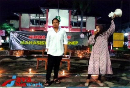 Terkait Galian C Ilegal dan Mafia Pupuk Mahasiswa Duduki Gedung DPRD Sumenep