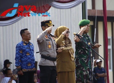 Kapolres Sumenep, Wabup Sumenep, Dandim Sumenep Saat Apel Gelar Pasukan Operasi Ketupat Semeru Tahun 2023