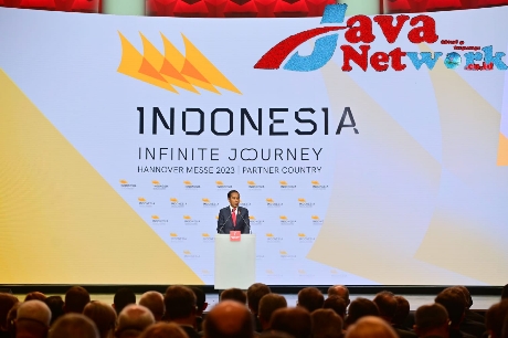 Presiden Jokowi menghadiri Hannover Messe, Minggu (16/04/2023), di Jerman. (Foto: BPMI Setpres)