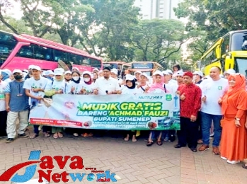 Bertempat di Gerbang Timur Senayan Jakarta, Bupati Ra Fauzi Lepas Mudik Gratis Jurusan Jakarta - Sumenep