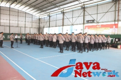 Kapolres Sumenep Pimpin Gelar Pemberangkatan 100 Personel BKO Pilkades Serentak ke Kabupaten Bangkalan Madura Jawa Timur