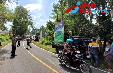 Tempat Kejadian Kecelakaan di Jalan Raya Nasional Desa Lalangon Kecamatan Manding 