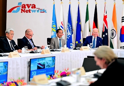Presiden Jokowi menghadiri side event PGII G7 and Partner Countries yang digelar di Hotel Grand Prince, Hiroshima, Jepang, pada Sabtu (20/05/2023). (Foto: Laily Rachev)