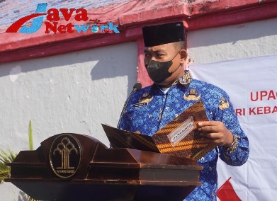 Kepala Rutan Kelas IIB Sumenep Kanwil Kemenkumham Jawa Timur Ridwan Susilo, Amd.IP, MM saat Membacakan Sambutan