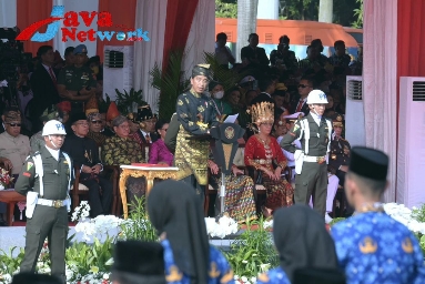 Presiden Jokowi memimpin upacara Peringatan Harlah Pancasila, yang digelar di Kawasan Monas, Jakarta, Kamis (01/06/2023). (Foto: Humas Setkab/Oji)