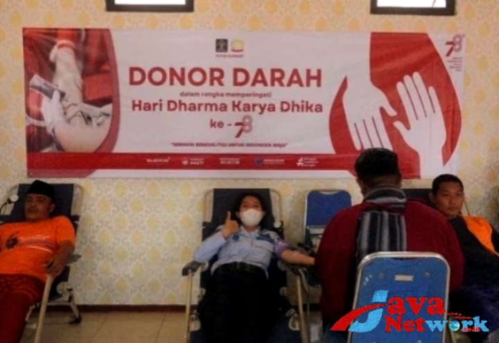 Rutan Sumenep Gelar Donor Darah Dalam Rangkaian Peringatan HDKD ke-78