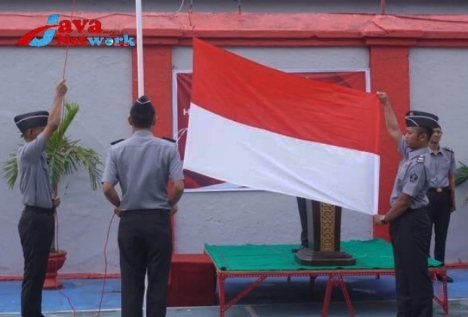 Peringati HUT Kemenkumham RI ke-78, Rutan Sumenep Gelar Upacara Bendera
