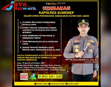Pamflet Imbauan Kapolres Sumenep Kepada Warga Kabupaten Sumenep
