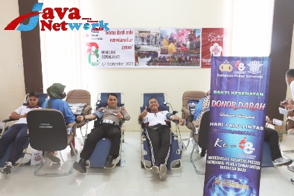 Peringati HUT Satlantas ke-68 Tahun 2023, Satlantas Polres Sumenep Gelar Donor Darah