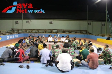 Suasana Gelar Doa Bersama di Lapangan Voli Satrya Kodim 0827/Sumenep, Selasa (19/09/2023) Malam