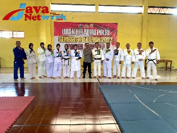 Polres Sumenep Gelar Ujian Beladiri Semester II Tahun 2023, Jum'at (13/10/2023)