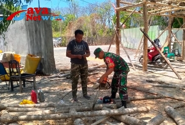 Bantu Karbak Rumah, Babinsa 0827/23 Giligenting Langsung Turun Ke Wilayah